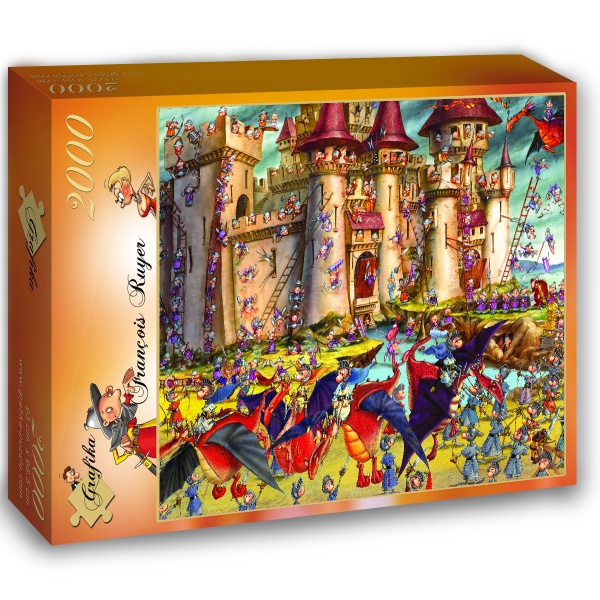 Francois Ruyer - Aanval op het kasteel met draken (2000 stukjes)