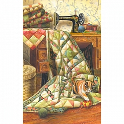 15854 - Cat on a quilt (1000 stukjes)